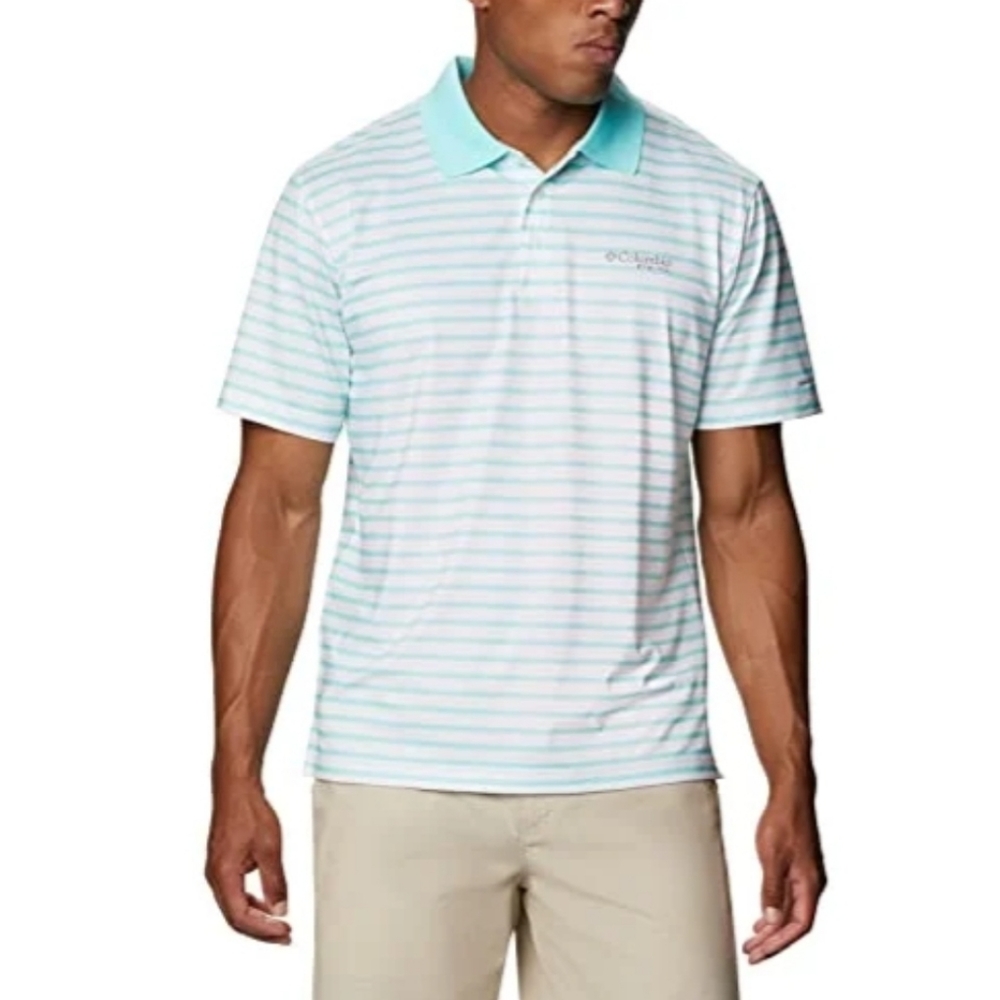 Columbia Elm Creek Stripe Polo Shirt Large